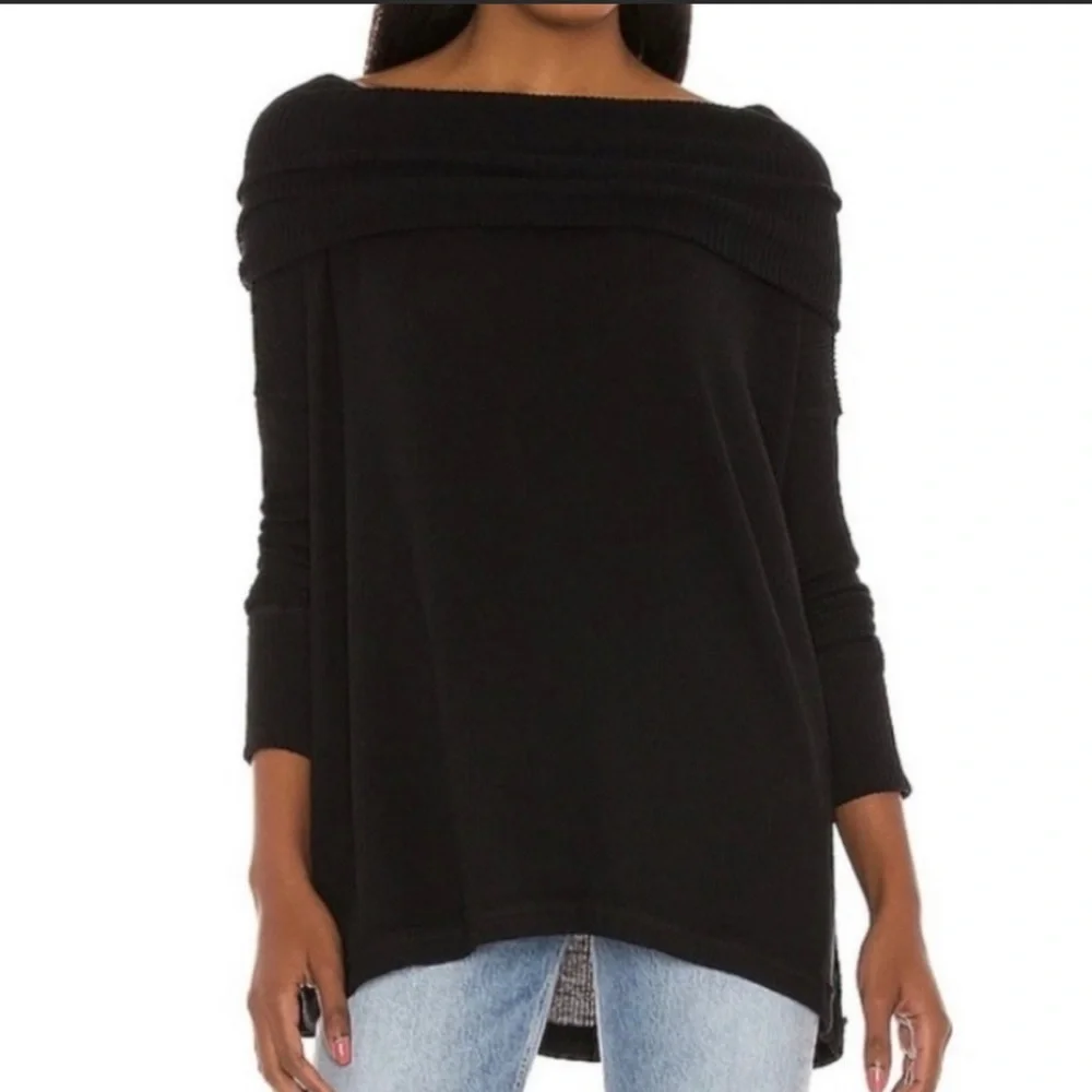 Free People Juicy Long Sleeve Black Sweater NWT - Picture 2 of 3
